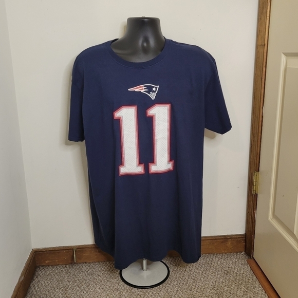 𝅺Julian Edelman Men's Patriot’s Jersey T-Shirt -Size (XL)- Excellent Condition - Picture 1 of 4